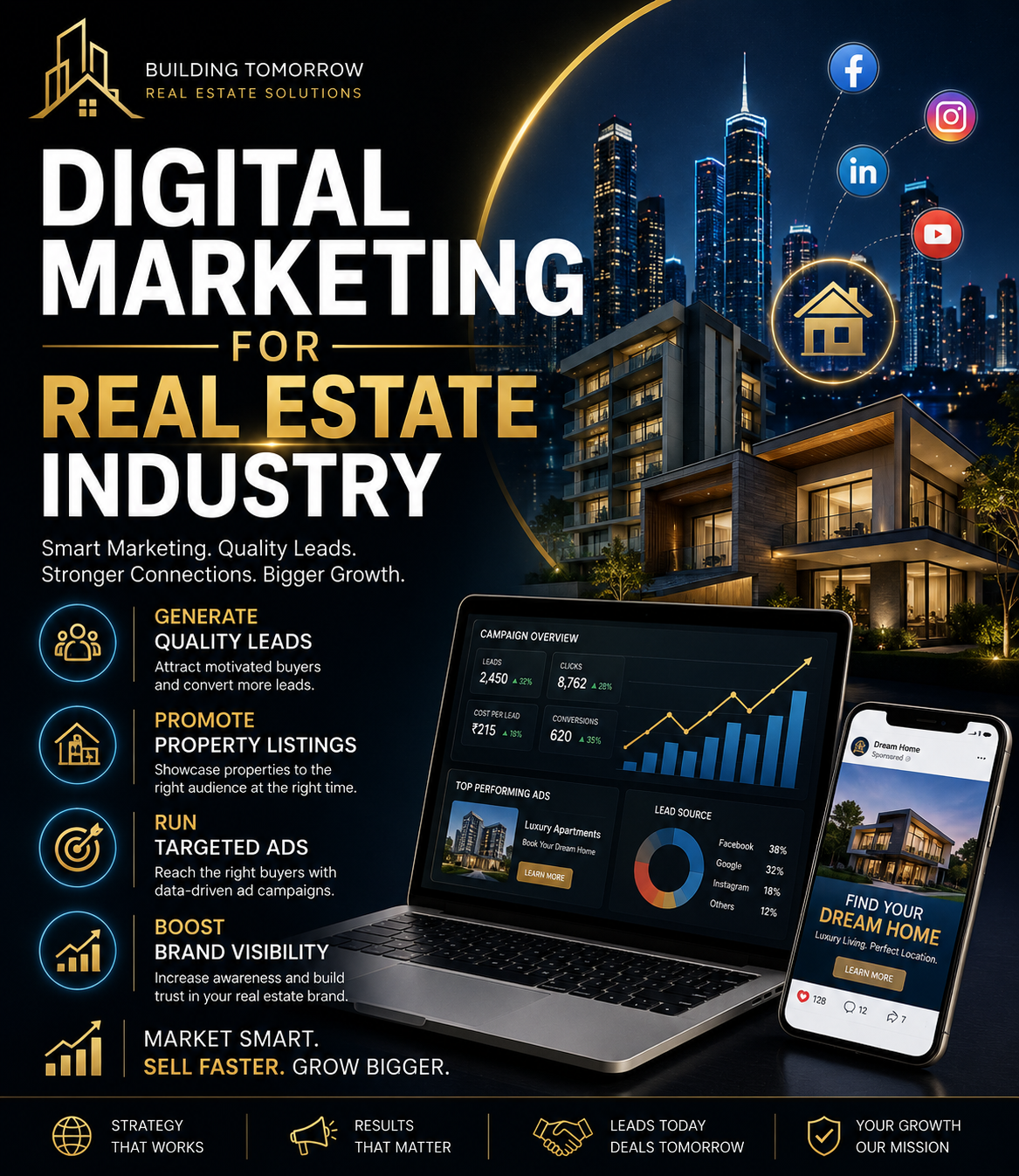 Digital marketing for real estate industry by ASharp Infotech