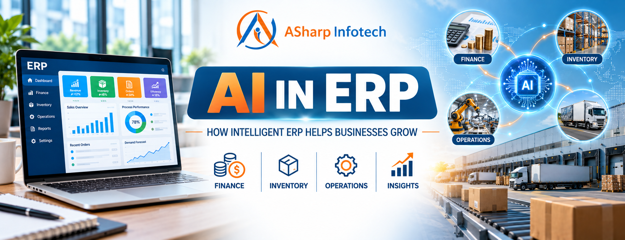 AI-powered ERP software with inventory forecasting and business insights